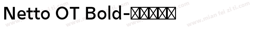 Netto OT Bold字体转换